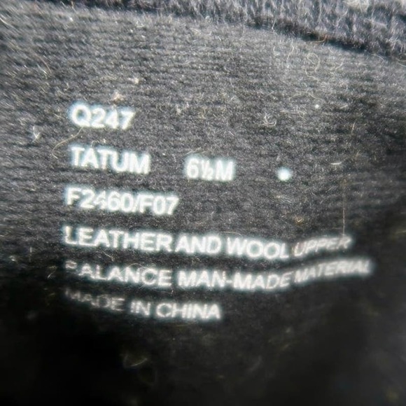 Coach Size 6.5 Tatum Boots Black Suede Leather Wool Logo Sweater Cuffs Flat Heel - Picture 5 of 7